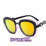 Слънчеви очила лилави огледални с котенце на рамките, снимка 3
