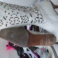 летни ботуши Laura Bellariva original White Summer Boots, N-37, естествена кожа,GOGOMOTO.BAZAR.BG®, снимка 13 - Дамски обувки на ток - 17046841