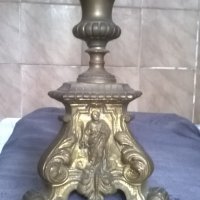 голям бароков свещник, снимка 4 - Антикварни и старинни предмети - 25652755