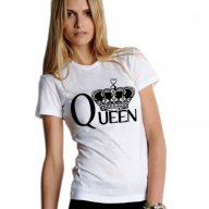 ХИТ! Дамски топ QUEEN FASHION с уникален принт! Поръчай модел с ТВОЯ идея!, снимка 2 - Тениски - 10825020