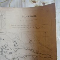 Стара карта Стокхолм 1836, снимка 2 - Колекции - 25432967