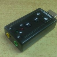 Звукова карта USB 2.0, външна(sound card) , снимка 2 - USB Flash памети - 19110399