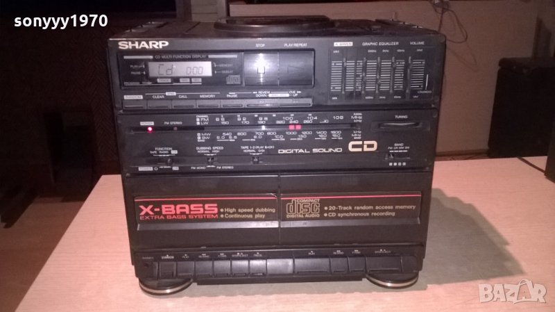 sharp gx-cd60h cd/deck/tuner/amplifier/aux-внос швеицария, снимка 1