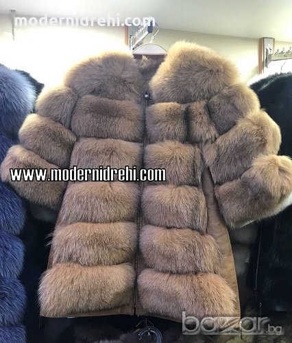 Дамско палто от лисица турско бежаво с, снимка 1