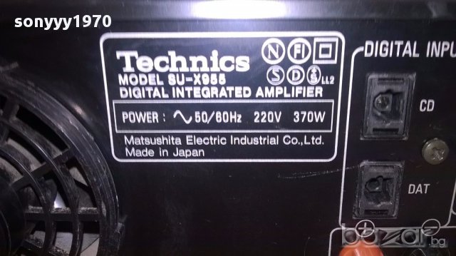 SOLD-Technics su-x955 new class a amplifier-japan/370w/optical-внос швеицария, снимка 11 - Ресийвъри, усилватели, смесителни пултове - 15880501
