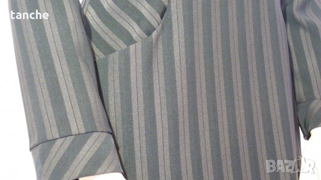 Нови Рокли в сиво и черно райе - М, L,  XL, снимка 6 - Рокли - 24435888