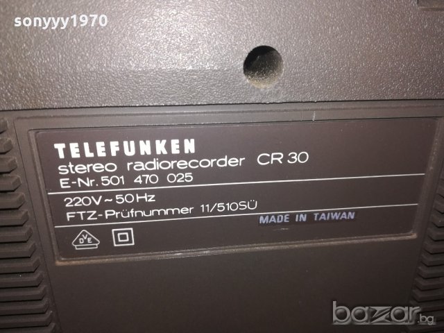 telefunken cr-30 made in taiwan-внос швеицария, снимка 15 - Ресийвъри, усилватели, смесителни пултове - 20961926