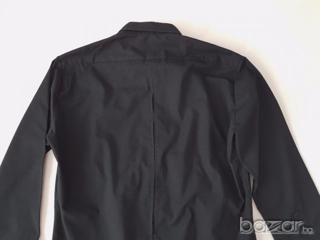 Черна мъжка риза Elite, М размер, снимка 8 - Ризи - 17956333