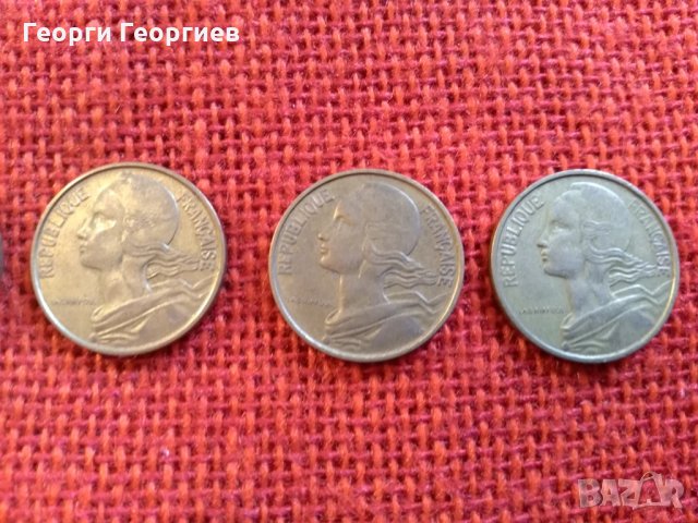 Френски  монети, 7 броя, емисии от 1992г. до 1976г., много запазени, снимка 12 - Нумизматика и бонистика - 23356475