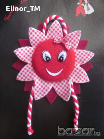 Мартеница слънце от филц