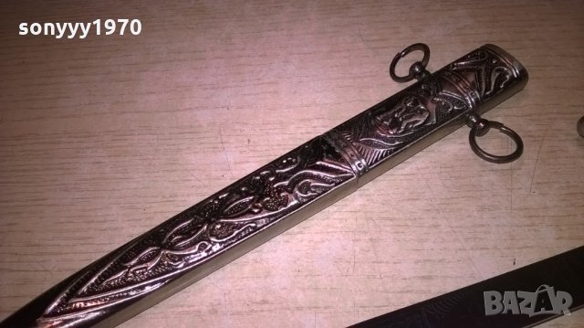 нож сабя-кама с ножница-метални-38х11см-внос швеицария, снимка 8 - Колекции - 23651655