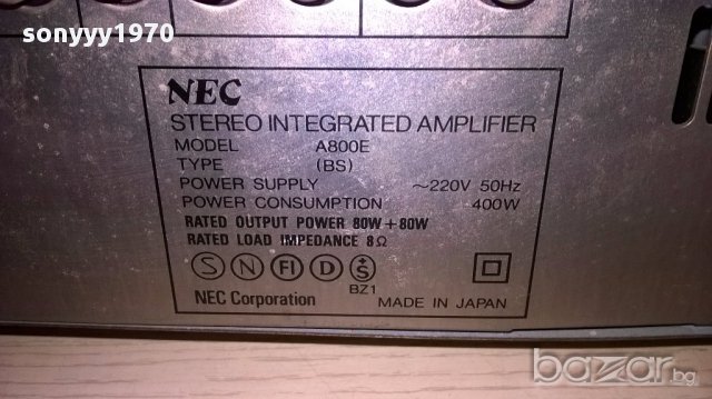 nec-amplifier 2x80w-japan-внос швеицария, снимка 18 - Ресийвъри, усилватели, смесителни пултове - 12685965