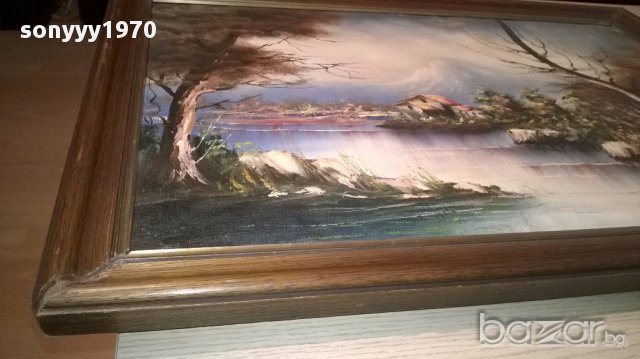 ПОРЪЧАНА-Картина с рамка-маслени бои-61/44см-внос швеицария, снимка 7 - Антикварни и старинни предмети - 15112951