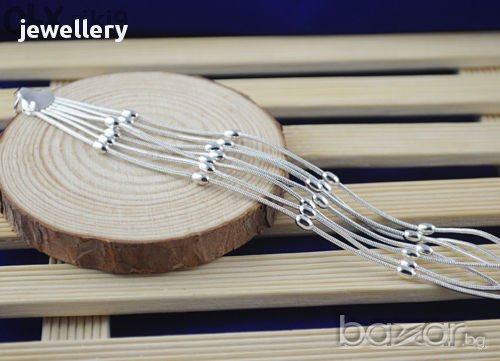 Нова гривна "топчета" със сребърно покритие и печат 925! - мод.1, снимка 2 - Гривни - 10938473