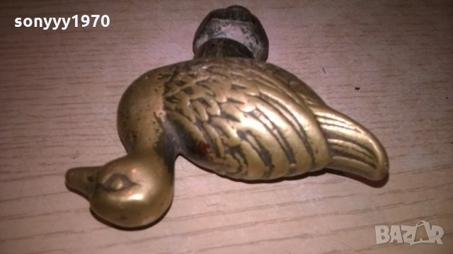 патица-антика-мед/месинг-масив-внос швеицария, снимка 5 - Колекции - 25589190