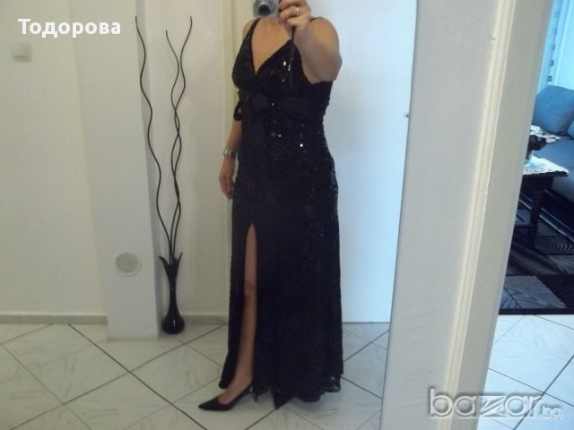 Бутикова супер луксозна дамска рокля - ном. 42-44-намалена, снимка 6 - Рокли - 8776162