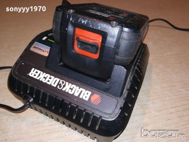 black & decker lithium power-charger+battery-внос швеицария, снимка 6 - Други инструменти - 21444555