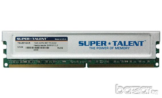 Super Tailent DDR2 1GB 667mhz, снимка 2 - RAM памет - 18823844
