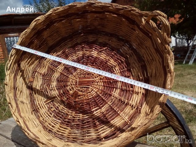 Старинен кош,панер, снимка 5 - Антикварни и старинни предмети - 19274609