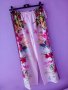 Сатенен панталон със флорални мотиви в бледо розов цвят, снимка 3