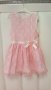 Официална детска рокля с дантела в  цвят бледо розово, снимка 1 - Детски рокли и поли - 25381151