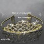 Високи осморки сребриста златиста красива тиара корона диадема с камъни детска дамска