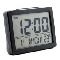 3619 Настолен часовник с термометър + календар и гласов контрол , снимка 8 - Други стоки за дома - 23496776