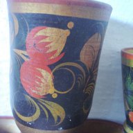 Стари дървени чаши - 5 бр, снимка 4 - Антикварни и старинни предмети - 11959794
