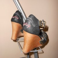 Оригинални черни кожени сандали на платформа Replay, снимка 6 - Сандали - 21214751