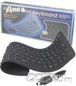 0081 Силиконова клавиатура сгъваема черна, снимка 1