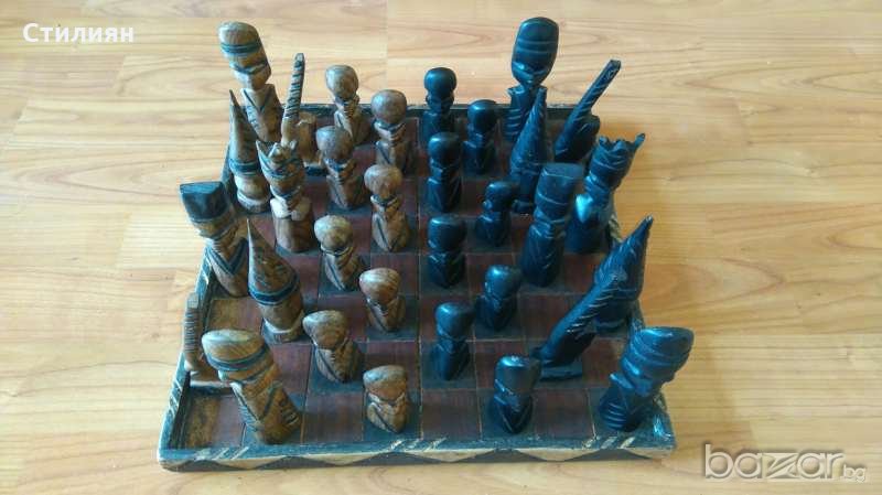 Африкански дървен шах, снимка 1
