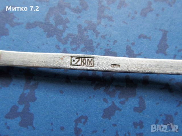 руска сребърна лъжичка - 1, снимка 5 - Колекции - 25805166