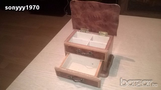 Ретро кутия за бижута-14х10х9см-внос швеицария, снимка 9 - Антикварни и старинни предмети - 16798699