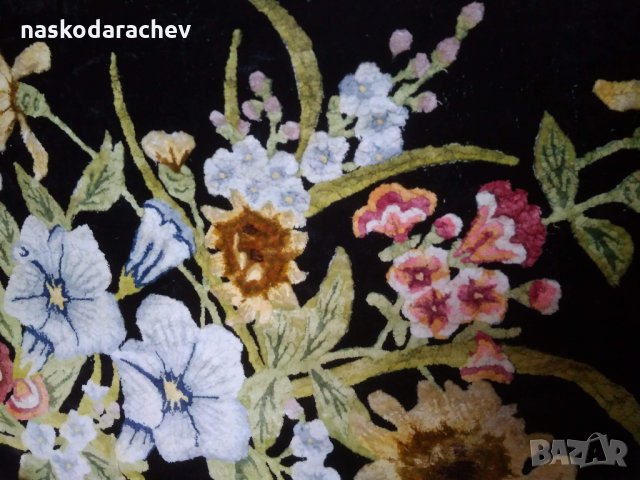 Кафьор за стена плюш декор цветя, снимка 7 - Антикварни и старинни предмети - 25553929