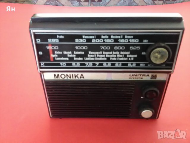 Полскo Старo Ретро Портативно Радио 'UNITRA Monika', снимка 2 - Антикварни и старинни предмети - 24614064