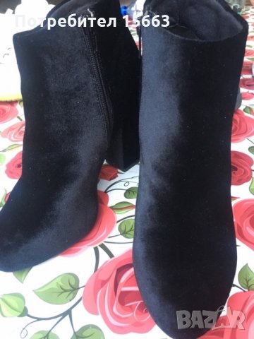 Дамски велурени боти, снимка 4 - Дамски боти - 22697831