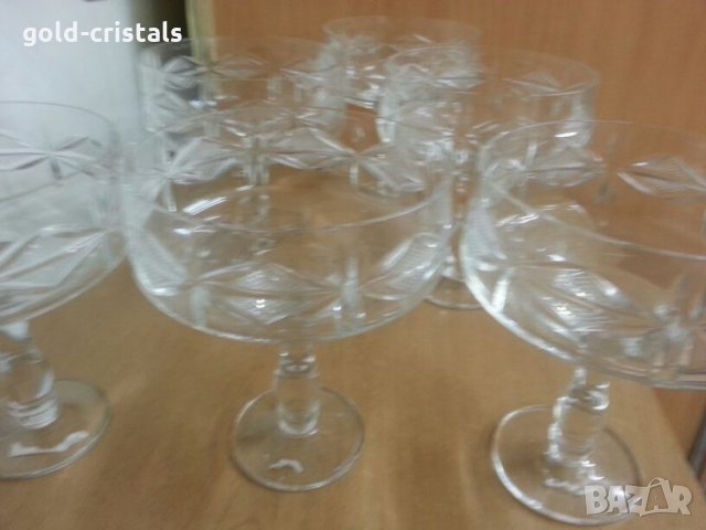 Кристални чаши български кристал, снимка 6 - Антикварни и старинни предмети - 25854658