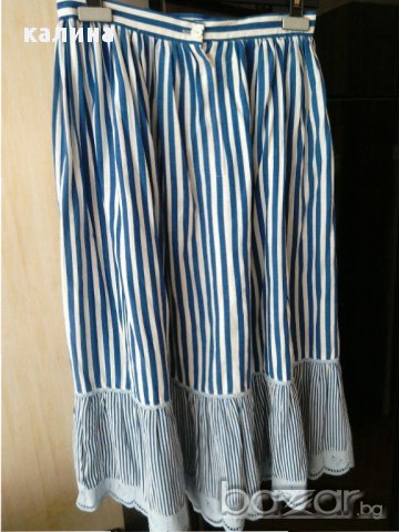 Лятна синьо и бяло пола, р-р М, снимка 4 - Поли - 11223275