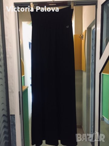 Красива черна дълга рокля VERGI, снимка 2 - Рокли - 24936513