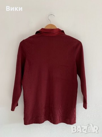 Бордо дамска блуза, снимка 4 - Блузи с дълъг ръкав и пуловери - 25469400