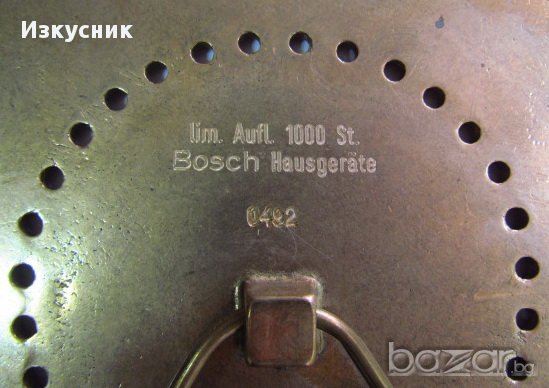 Старинен календар - бронз, от Bosch Hausgerate, снимка 3 - Други - 15938551