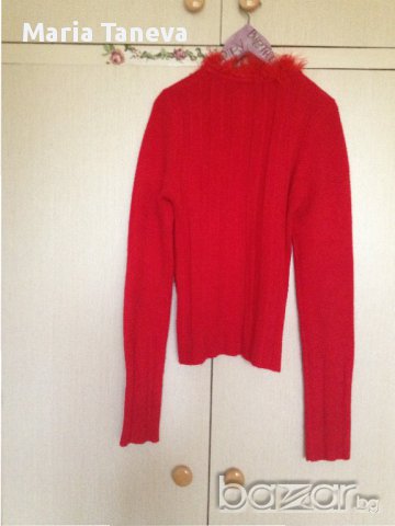 Дамска блуза червена, снимка 2 - Блузи с дълъг ръкав и пуловери - 15966287