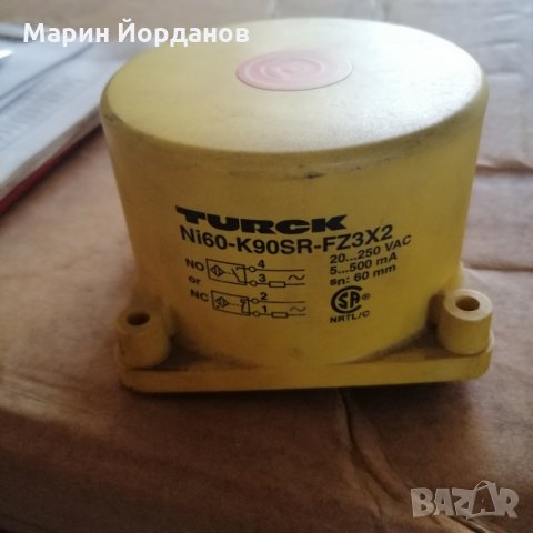 Индуктивен датчик TURCK NI60-K90SR-FZ3X2, снимка 2 - Други машини и части - 25852039