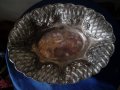 посребрена метална купа, фруктиера арт деко, снимка 2
