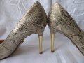ЗЛАТО  елегантни, ефектни дамски обувки, висок ток, снимка 6