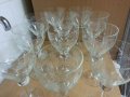 Ретро кристални чаши за вино гравирани, снимка 2