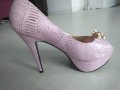 Розови обувки на платформа, снимка 2