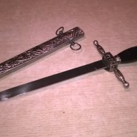 нож сабя-кама с ножница-метални-38х11см-внос швеицария, снимка 5 - Колекции - 23651655