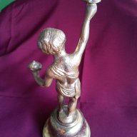 Уникална Стара Бронзова Статуетка Момченце, снимка 2 - Антикварни и старинни предмети - 16357668