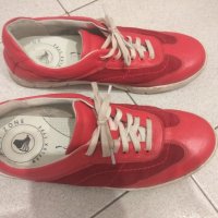 Български мъжки обувки, естествена кожа, фирма Неда, червени, номер 43, снимка 2 - Спортно елегантни обувки - 25495225